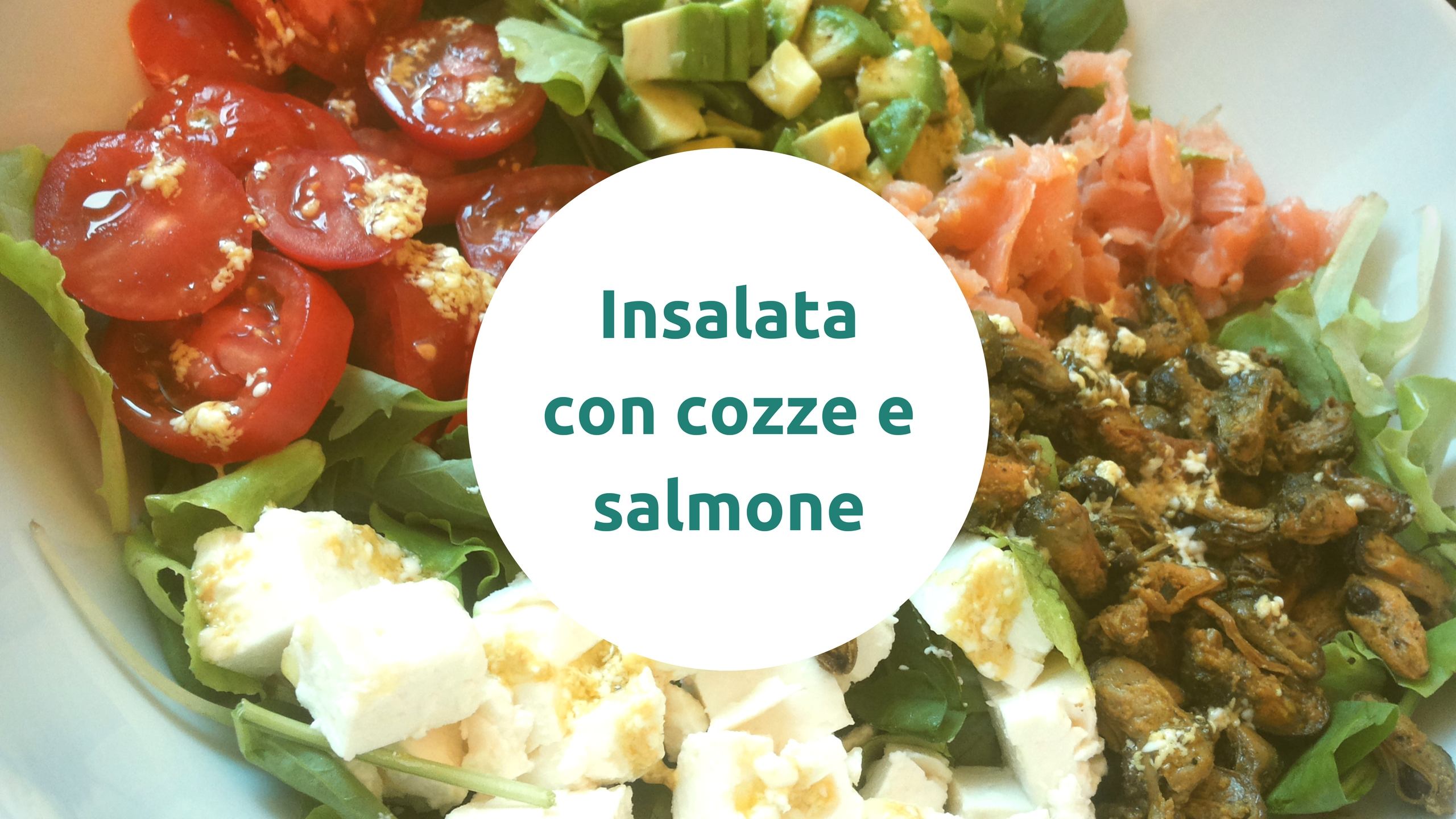 Insalata con cozze e salmone affumicato