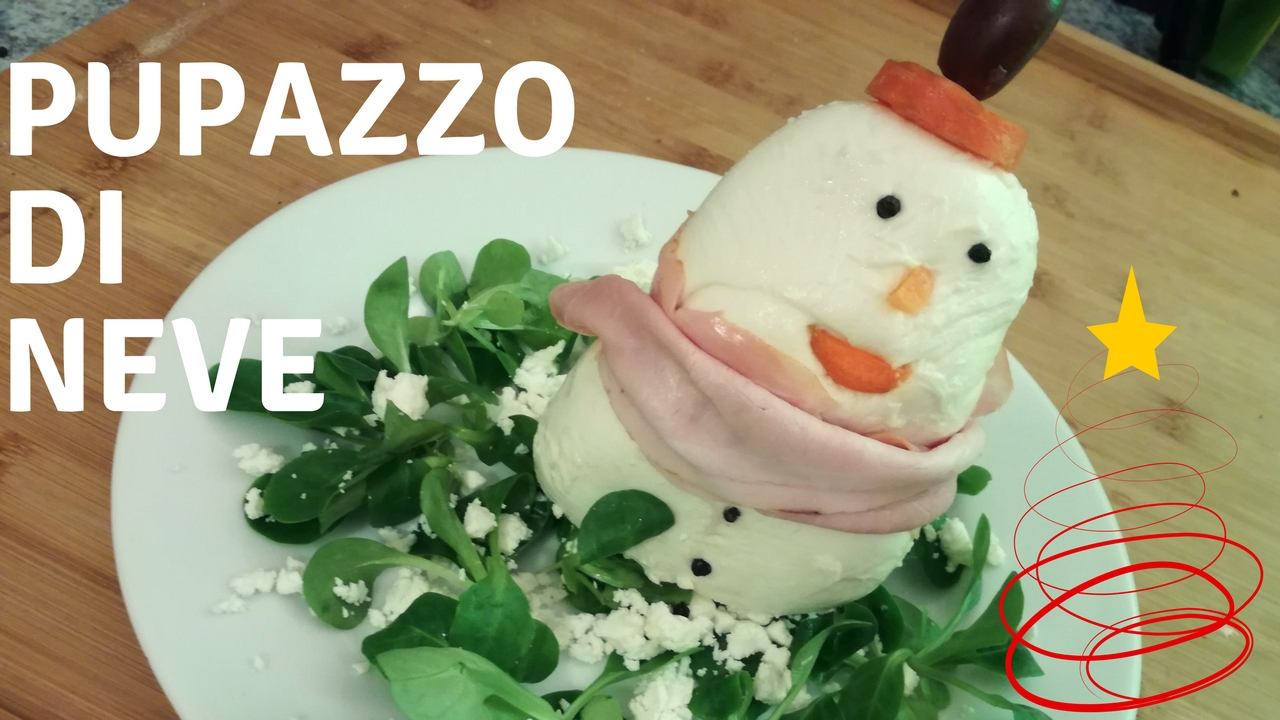 Pupazzo di neve con mozzarella