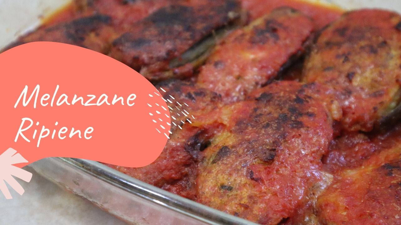 Melanzane ripiene senza carne al sugo