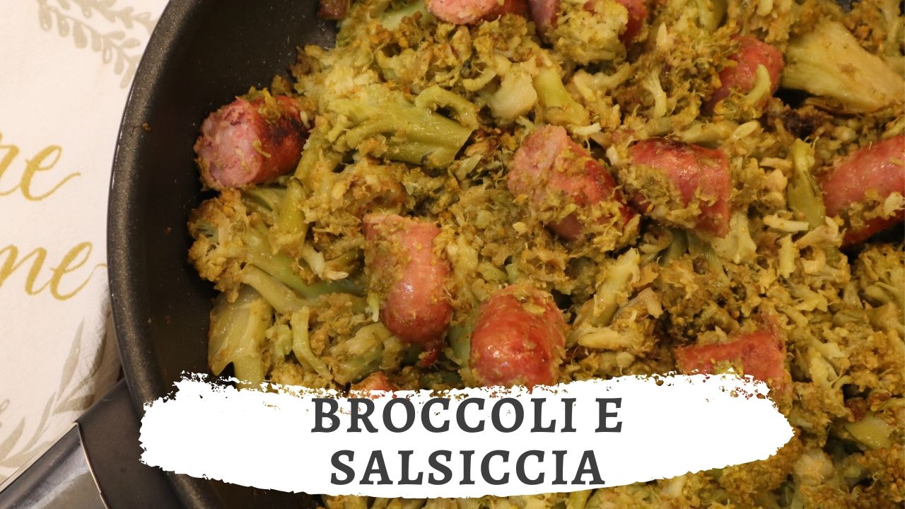 Broccoli e salsiccia in padella